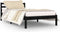 vidaXL - Bedframe - massief - grenenhout - zwart - 100x200 - cm