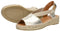 Toni Pons Etna - Dames Espadrilles - Metallic look - Platinum - Maat 39
