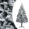 vidaXL - Kunstkerstboom - met - sneeuw - 210 - cm - groen