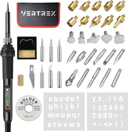 Vertrex SLB-23 - 2-in-1 Soldeerbout en Houtbrander Set - 40-delig - LCD Display - Opbergetui