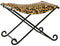 Voetensteun DKD Home Decor Zwart Metaal Bruin Leer Luipaard Koloniaal (55 x 45 x 41 cm)