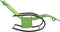 vidaXL - Ligbed - schommelend - staal - en - textileen - groen