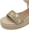Tamaris Raffia Sandalen - Platte sandalen - Touch-it binnenzool - Beige