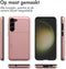 imoshion Hoesje Geschikt voor Samsung Galaxy S23 Hoesje - Ruimte voor 2 pasjes - imoshion Backcover met pasjeshouder - Rosé Goud