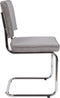 Zuiver Ridge Rib Eetkamerstoelen Lichtgrijs - Set van 2