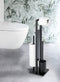 WENKO Rivalta - Toiletbutler - 3 in 1 met toiletborstel en rolhouders - Zwart