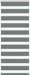 vidaXL - Zebra - rolgordijn - 65x150 - cm - stofbreedte - 60,9 - cm - donkergrijs