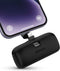iSetchi Mini Powerbank 5000 mAh - Compact - Ingebouwde Lightning-kabel - Zwart