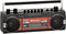 Roadstar Retro Radio – USB Ghetto Blaster met Bluetooth – Zwart/Rood