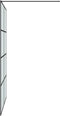 vidaXL - Inloopdouchewand - 140x195 - cm - mat - ESG-glas - zwart