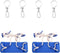 vidaXL Schommelzitjes met touw 2 st 38x16 cm polyetheen blauw