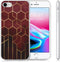 iMoshion Hoesje Geschikt voor iPhone SE (2022) / SE (2020) / 8 / 7 / 6s / 6 Hoesje Siliconen - iMoshion Design hoesje - Goud / Rood / Brick Red Honeycomb