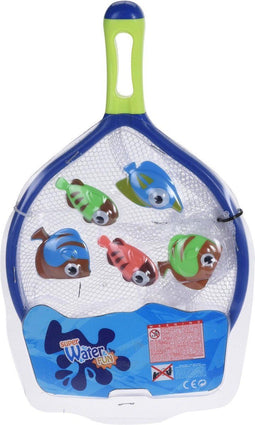 Free And Easy Visnet Met 5 Vissen Blauw