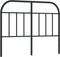 vidaXL - Hoofdbord - metaal - zwart - 120 - cm