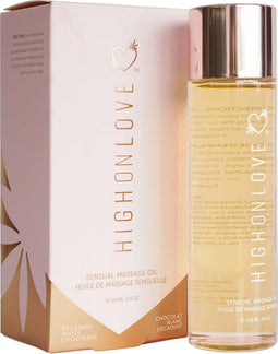 High on Love Sensual Massage Olie - Witte Chocolade