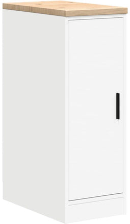 vidaXL - Garagekast - 30x51x85 - cm - massief - grenenhout - wit
