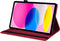 Lunso - Geschikt voor iPad 10 (2022) - Luxe Bookcase hoes - Rood