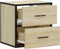 vidaXL - Nachtkastje - wandgemonteerd - 40x31x39,5 - cm - sonoma - eikenkleurig