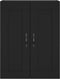 vidaXL - Wandkast - 69,5x34x90 - cm - bewerkt - hout - zwart