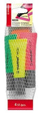 Markeerstift STABILO 72/4-1 neon netje à 4 kleuren | 10 stuks