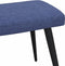 vidaXL Relaxstoel met voetenbank stof blauw