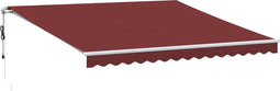 vidaXL - Luifel - automatisch - uittrekbaar - 400x300 - cm - bordeauxrood