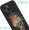 iPhone 13 Hoesje Siliconen - iMoshion Design hoesje - Zwart / Flower Skull