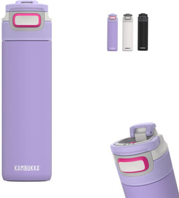 Kambukka Elton geïsoleerde waterfles 600ml - Digital Lavender met 3-in-1 lid en makkelijke reiniging