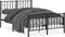 vidaXL - Bedframe - met - hoofd- - en - voeteneinde - metaal - zwart - 120x200 - cm