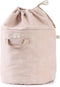 Nobodinoz Bamboo toy bag large White Bubble/Misty pink - Opbergmand - Opberger
