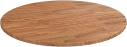vidaXL - Tafelblad - rond - Ø70x1,5 - cm - bewerkt - massief - eikenhout - lichtbruin