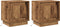 vidaXL - Nachtkastjes - met - LED - Verlichting - 2 - stuks - Oud - Hout - 44x34,5x45 - cm