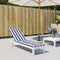 vidaXL - Terrasstoelkussen - gestreept - oxford - stof - blauw - en - wit
