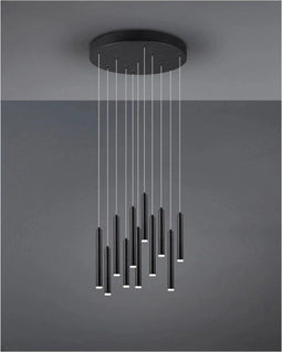 TRIO Leuchten Tubular - Hanglamp - Dimbaar - Zwart (1 stuk)