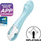 Satisfyer, vibrator, G-spot vibrator, 'Air Pump Vibrator 5 Connect App', 20 cm, met app, opblaasbaar