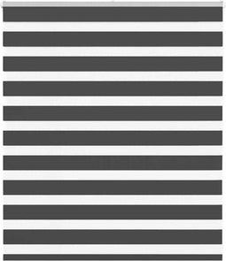 vidaXL - Zebra - rolgordijn - 125x100 - cm - stofbreedte - 120,9 - cm - zwart