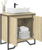 vidaXL - Wastafelkast - 60x35x60 - cm - bewerkt - hout - sonoma - eikenkleurig