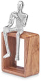 Decoratieve figuren Saxofoon Zilverkleurig Hout Metaal 13 x 27 x 13 cm