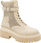 Liu Jo - Dames Boots - Combat boots met rits en vetersluiting - Beige - Maat 36