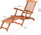 Casaria Queen Mary - Ligstoel - Acaciahout verstelbare rugleuning - Bruin
