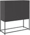 vidaXL - Dressoir - 100,5x39x107 - cm - koudgewalst - staal - zwart