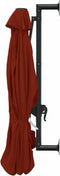 vidaXL - Wandparasol - met - metalen - paal - 300 - cm - terracottakleurig