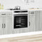 vidaXL - Ovenkast - Lucca - bewerkt - hout - grijs - sonoma - eiken