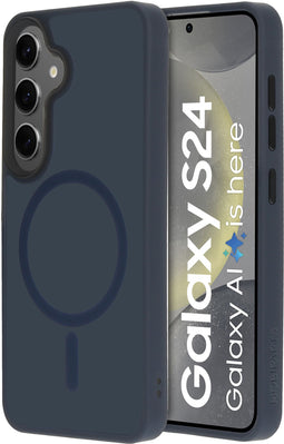 Mobiparts Galaxy S24 - Hardcover - MagSafe Compatible met Corner Protection - Blauw