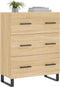 vidaXL - Dressoir - 69,5x34x90 - cm - bewerkt - hout - sonoma - eikenkleurig