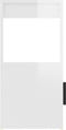 vidaXL - Dressoir - 80x30x60 - cm - bewerkt - hout - hoogglans - wit