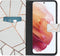 iMoshion Hoesje Geschikt voor Samsung Galaxy S21 Hoesje Met Pasjeshouder - iMoshion Design Softcase Bookcase - Meerkleurig / White Graphic