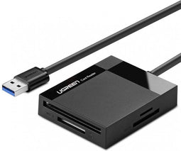 UGREEN 4-in-1 USB 3.0 A-kaartlezer - SD/CF/MS/TF - 90 MB/S - Zwart