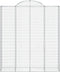 vidaXL - Schanskorven - 5 - st - gewelfd - 200x50x220/240 - cm - ijzer
