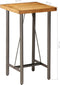 vidaXL - Bartafel - 60x60x107 - cm - massief - gerecycled - teakhout